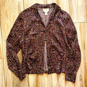 Vintage Talbots Blouse, Multicolor, Size 12